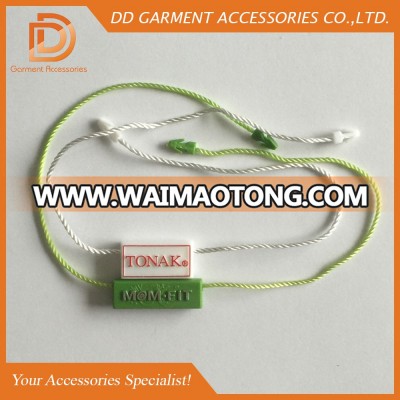 plastic seal tag with logo string seal for garment